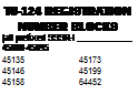 Подпись: TU-124 REGISTRATION NUMBER BLOCKS (all prefixed SSSR-I 45000-45095 45135 45173 45146 45199 45158 64452 