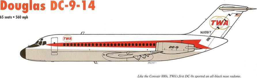 TWA&#39;s First Short-Haul Jet Fleets