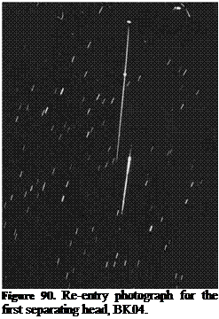 Подпись: Figure 90. Re-entry photograph for the first separating head, BK04. 