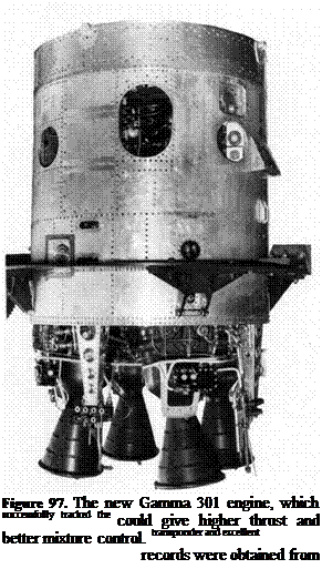 Подпись: Figure 97. The new Gamma 301 engine, which successfully tracked the could give higher thrust and better mixture control. transponder and excellent records were obtained from 