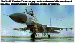 Подпись: The Su-27 ‘Flanker-B’ can carry up to 10 modern and effective air-to-air missiles, a load that gives it immense combat persistence. 