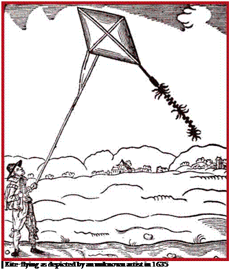 Подпись: | Kite-flying as depicted by an unknown artist in 1635 