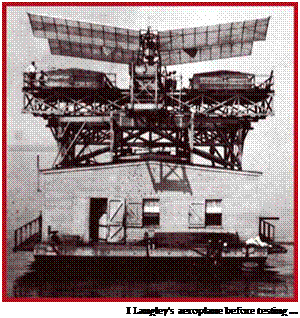 Подпись: I Langley’s aeroplane before testing ... 