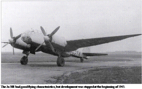 Подпись: The Ju 388 had good flying characteristics, but development was stopped at the beginning of 1945. 