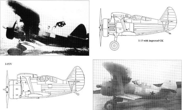 Polikarpov I-15 and I-15 3 with GK