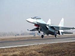 Su-30СМ against F-22 in Syria